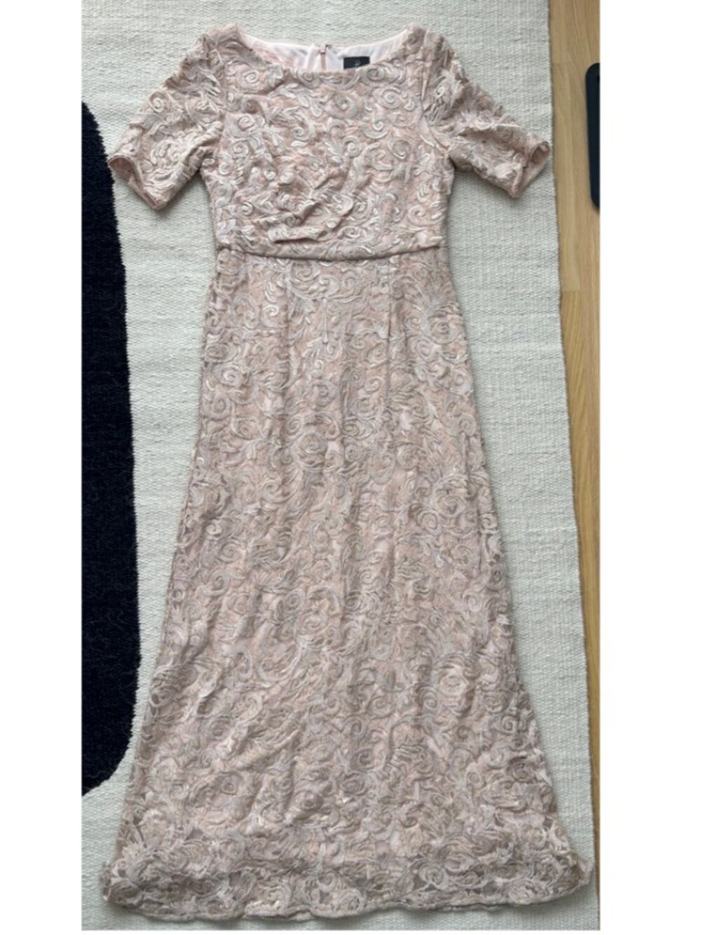 Adrianna Papell Floral Sequin Lace Overlay Dress